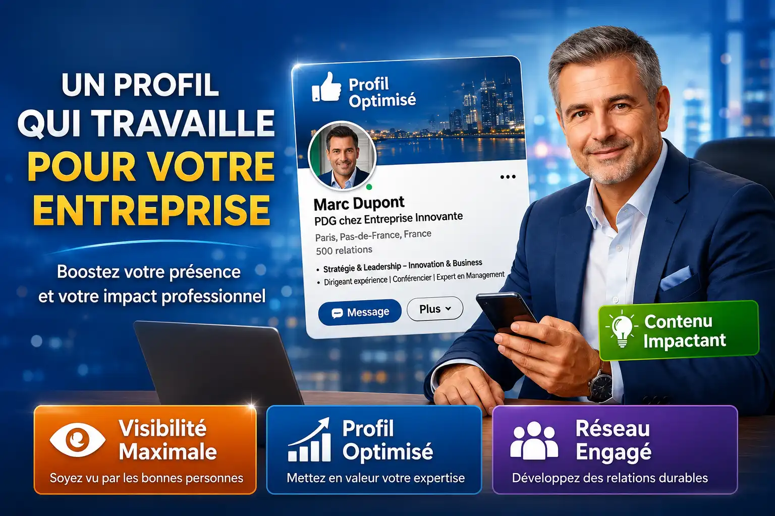 Pack Fiche LinkedIn - format paysage