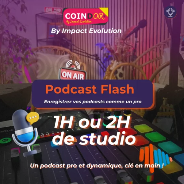 Pack Podcast Flash : 1h ou 2h de studio pour un épisode prêt à diffuser
